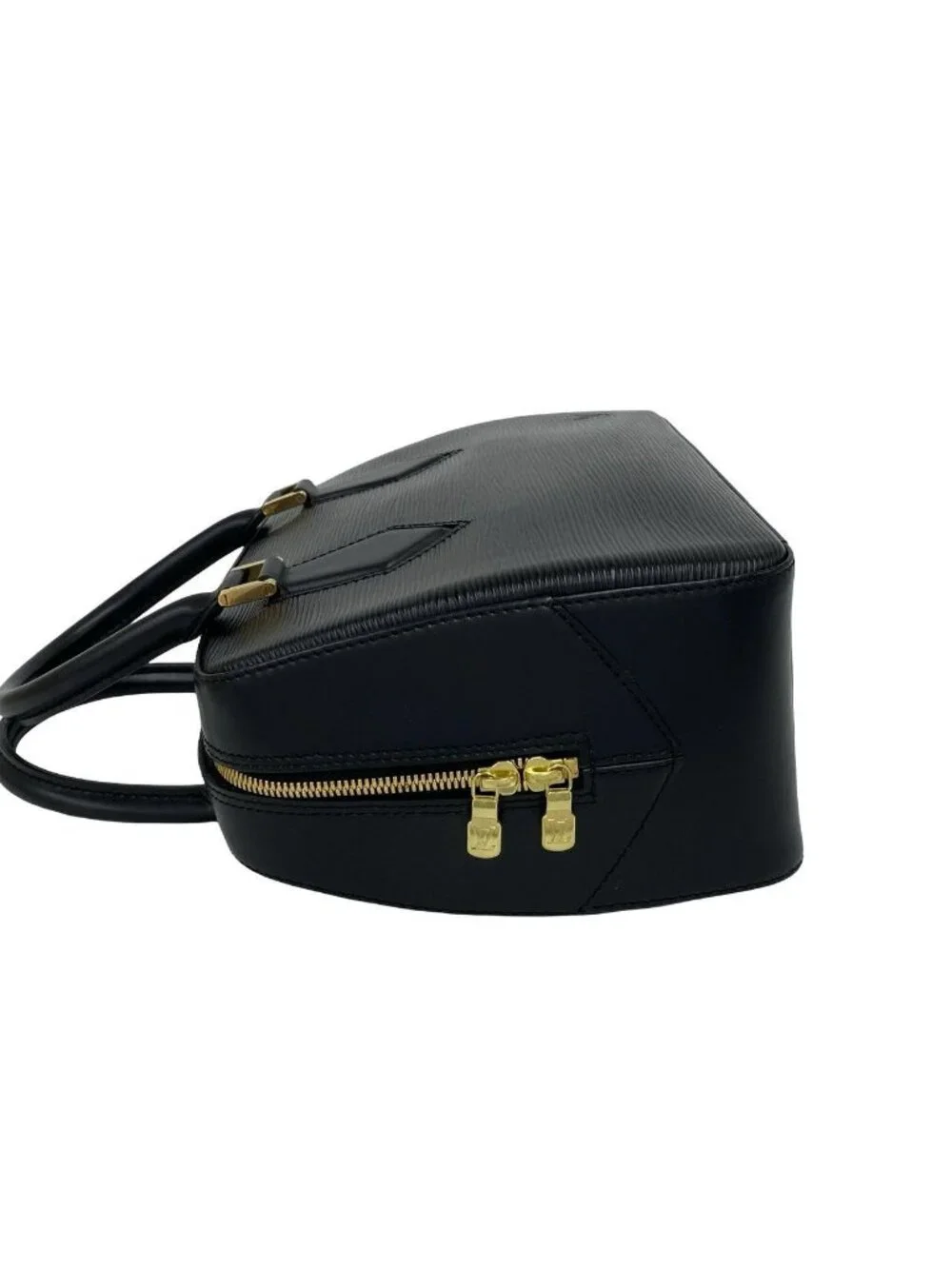 Louis Vuitton Vintage Blanc Epi Leather Boston Bag Noir